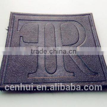 Custom good quality printed pu leather labels