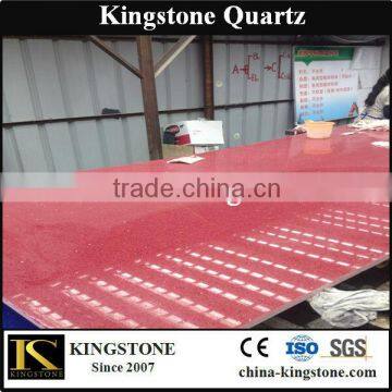 red artificial quartz stone countertop