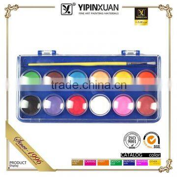 Hot Selling Free Sample 8Colors Dry Water Color Paint Set With Brush photo-6