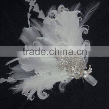 Bridal Vintage clip feather fascinator