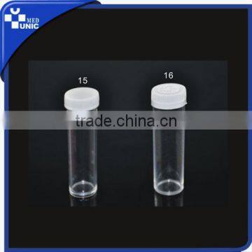 Flat Bottom Plastic Test Tube with Cap