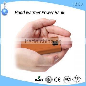 High capacity 5000mah power bank with hand warmer