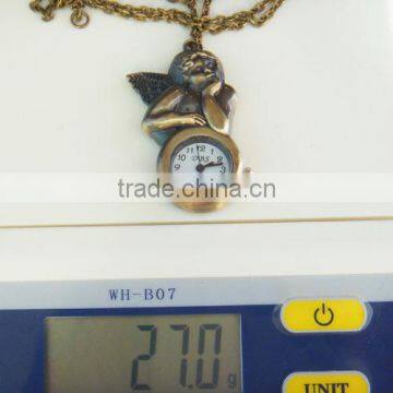 angel shape of cheap pocket watch necklace in bulk