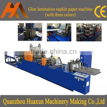 Automatic printing tissue paper lamination folding hygiene napkin machine manufacturer