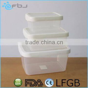 3-Pieces Plastic Food Containers With Lid For Food