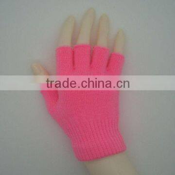 Boxi-High quality monochrome flat finger knitted gloves