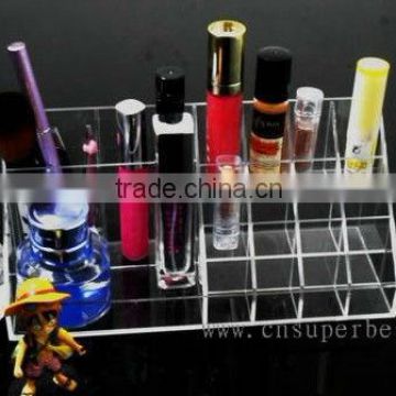 Crystal acrylic display for cosmetics