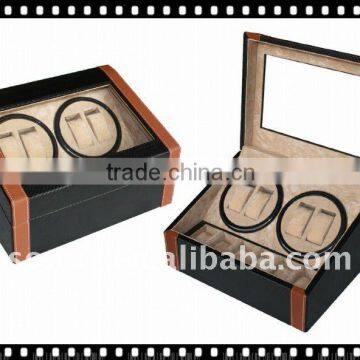 Quad Leather watch winder display case