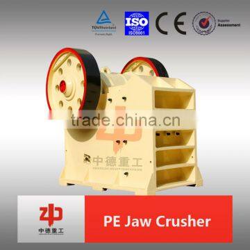 ZHONGDE leading PE series stone jaw crusher with CE for gold/Iron ore/stone crushing