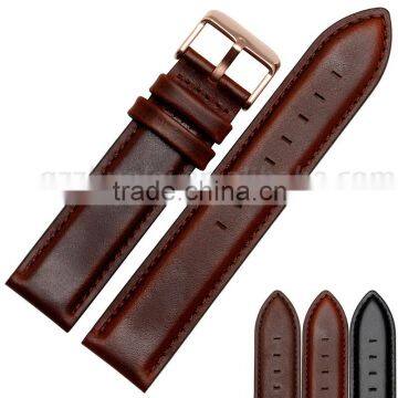2015 hot fashion cowhide leather watch strap 17|18|20mm watch strap leather