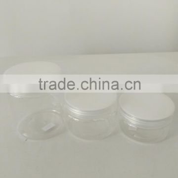 different capacity 90/120/235g empty clear plastic PET cosmetics Jar for sale