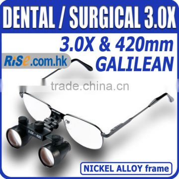 3.0x Galilean Spectacular Magnifier Frame Surgical Medical Dental Loupes