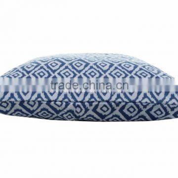Indian Block Print Reversible Cushion Cover Indigo Cotton Shams Decorative Pillows Handmade Cushion Throw photo-4