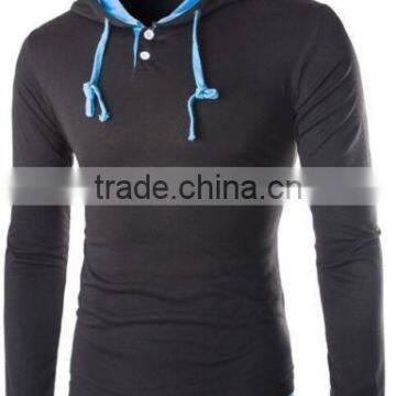 Men's Long Sleeved T-shirt Stitching Solid Design Casual Outdoors Long Sleeved t Shirt Quality Choice photo-3