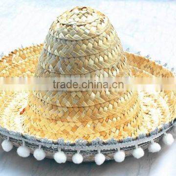 Children mexican straw sombrero hat for kids