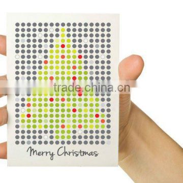 Paper Dotted Christmas Card - handmade Merry Christmas Card,professional christmas cards - 5 x 7inch