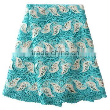 Embroidery high quality lace fabric for ladies / nigerian cord lace / printing guipure lace for sexy lady dress