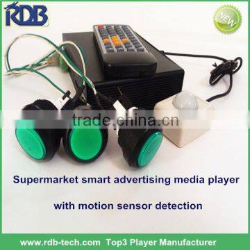 smart advertising media player with PIR motion sensor