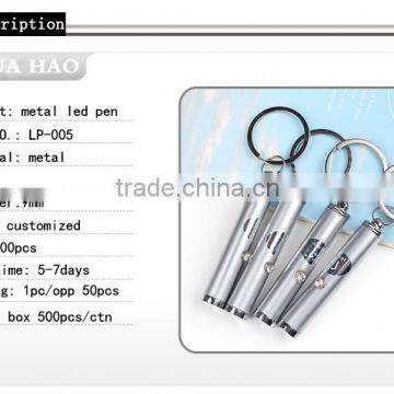 Promotional Logo Led Metal Key Chain Pen Advertising Logo Mini Led Light Ball Pen Drive Key Chains Quality Choice photo-2