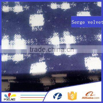 32x21 64x66 printing check cotton fabric Serge velvet