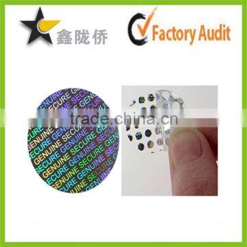 Factory high quality hologram sticker permanent adhesive label sticker anti radar sticker