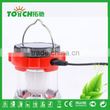 ABS Plastic LED Camping Lights for AA Battery Professional Portable Lighting Solar Rechargeable LED Camp Lamp With Charger photo-5