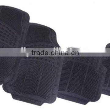4PCS set black durable all weather season front &rear anti-skidding rubber car mat