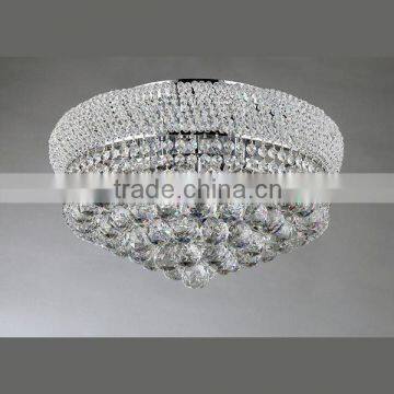 chrome finished K9 crystal ceiling light modern for home decoration