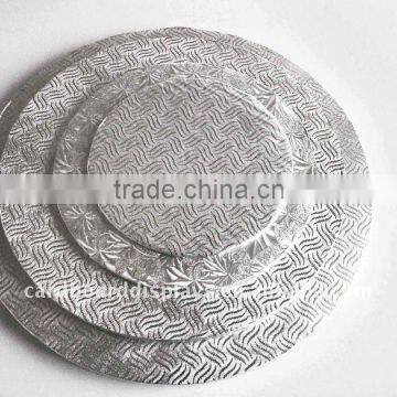 Round masonite cake board