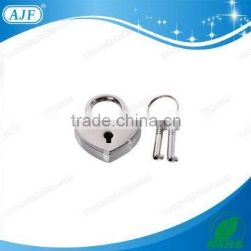 AJF 2015 New Arrival Silver Heart Shape Mini Notebook Lock photo-3