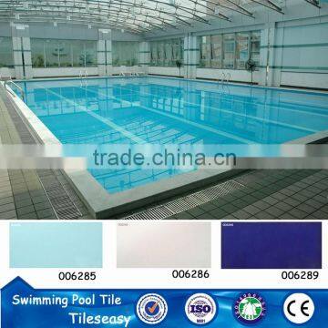 Matte Finish Custom Made Glazed Deep Blue Swimming Pool Ceramic Tiles photo-3