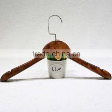 Durable Antique Jacket Wooden Suit Hanger with Square Bar