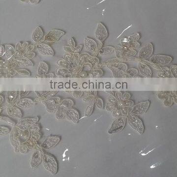 Hot! Nice beads applique for wedding dressWholesale fashion pattern Wedding Appliques Sew on Sequin Appliques