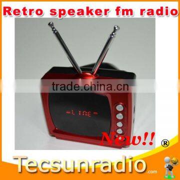 Hot sale tv speaker fm retro speaker fm radio for MP3 computer