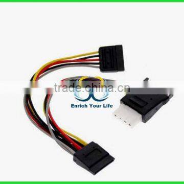 8 Inch Long for SATA 15-Pin Male to Female Power Extension Cable 15-F to 15-M