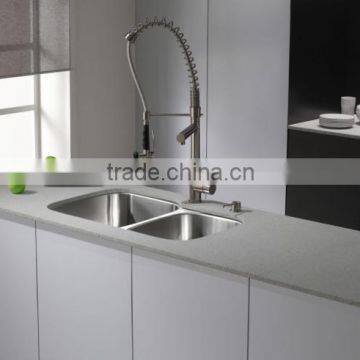 Small Radius R25 Stainless Steel SUS 304 Gauge 18/8 Double bowl kitchen Sink(D03L/R)
