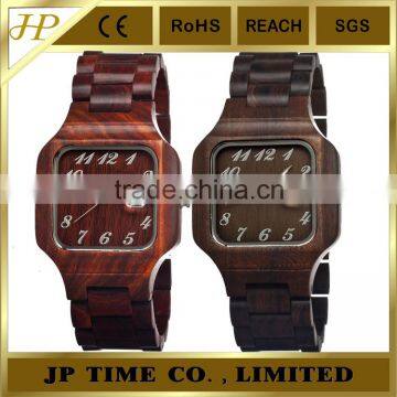 Four Colors Quartz Indonesia Wooden Watch Wooden Back Case Japan Quartz Movement photo-5