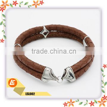 wholesale female snake leather star charm bracelets with hook closure