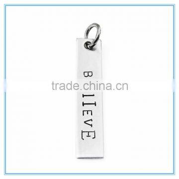 Believe Rectangle Tag Stainless Steel