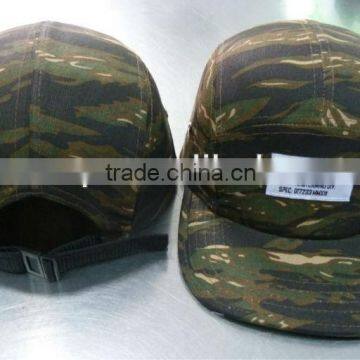 100% cotton camo custom 5 panel hats
