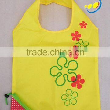 210D Polyester Strawberry Shape Reusable Folding Tote Bag