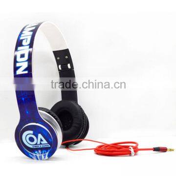 Customized LOGO printing gaming accessories super bass stereo headphone stylish headset in black blue white