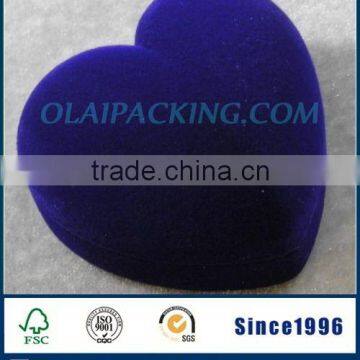 Wholesale Wedding Velvet heart-shape Jewelry Ring Box