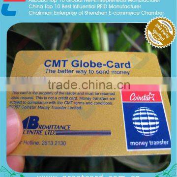 print gold PVC card /VIP plastic card