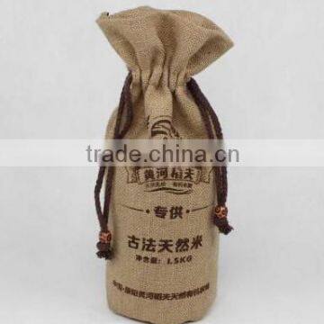 fashion custom jute wine bag