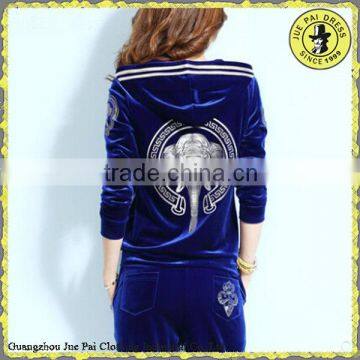 Classic Polyester Winter Fitness Sportswear Velvet Blue Colored Sportswear photo-2