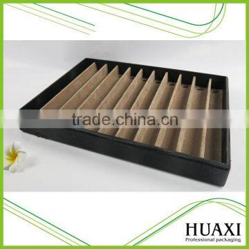 Guangzhou Wooden Brown Velvet Necklaces Display Tray Wholesale