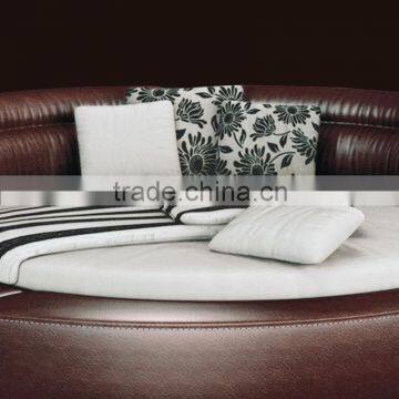 2015 New Modern Design Leather Round Bed B80037 photo-4