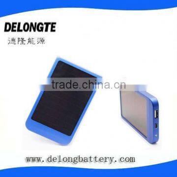 Waterproof 2600mah portable solar mobile power bank DELONG power bank solar charger