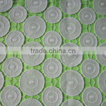 Cotton Donuts mesh water soluble embroidery lace fabric (HKS1043-AW001)